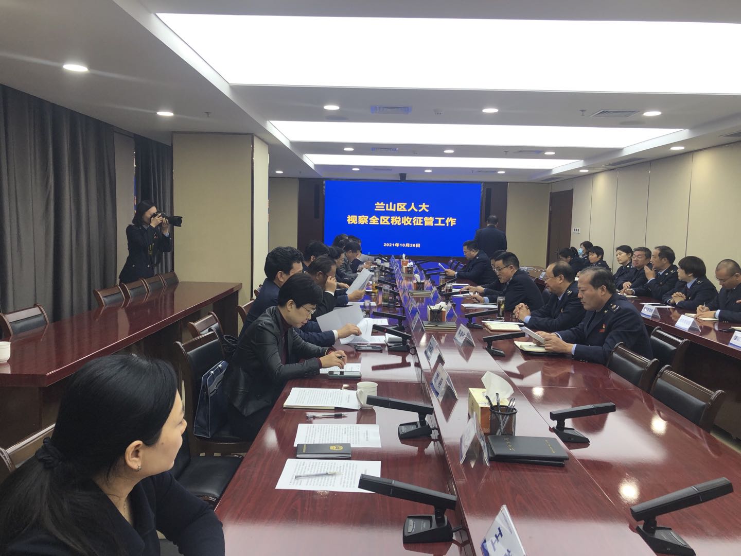 兰山区人大视察全区税收征管工作