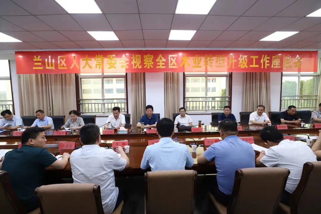 兰山区人大视察全区木业转型升级工作